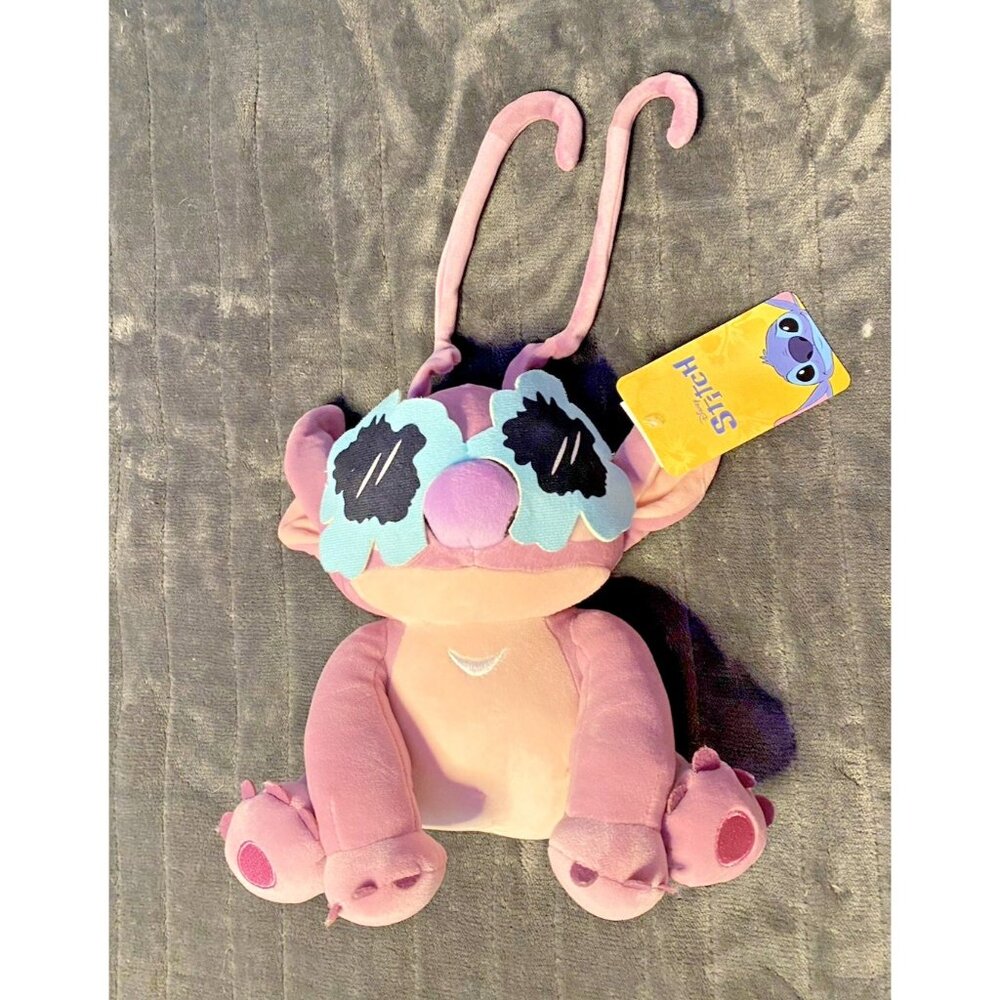 Disney Stitch Plush Stuffed Animal Pink Pastel w Sunglasses Hang Tag